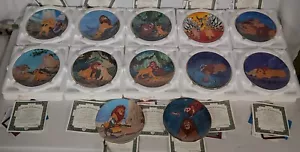 Disney’s The Lion King Bradford Exchange Collector Plates Complete Set of 12 - Picture 1 of 7
