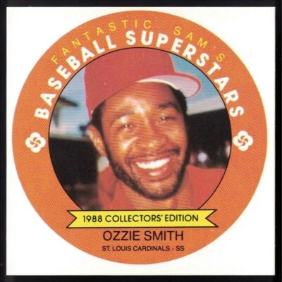 1988 Fantastic Sam's Baseball Superstars Disc Uncut Square PROOF #11 Ozzie Smith - Image 1 of 2