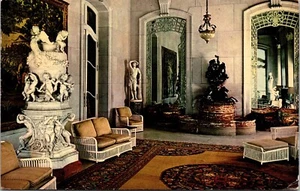 Cartolina d'epoca Newport Rhode Island RI Conservatory The Elms anni 60 - Foto 1 di 2