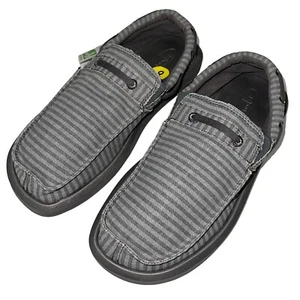 Sanuk Shoes Mens Sidewalk Surfer Canvas Washed Stripe Beach Loafers Skipjack - Picture 1 of 48