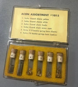 Vintage Watch Maker Jewelry Maker ACON Assortment 1015 Seiko Bracelet Parts - Picture 1 of 6