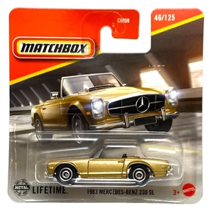 1963 Mercedes-Benz 230 SL W113 Gold Matchbox MBX Showroom 2025 MB1437 1/64 JBR79 - Picture 1 of 3