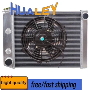3Row Aluminum Radiator+Fan Fit 1972-82 Ford Cortina 6 Cylinder TC TD TE TF AT/MT - Picture 1 of 7