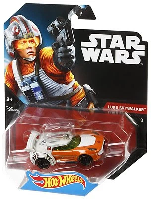 HOT WHEELS STAR WARS 1:64 CHARACTER CAR 3 - X-WING LUKE SKYWALKER VEHICLE - Image 1 of 4