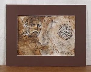 Original Mischtechnik, ukrainischer Künstler Lukin, Gulliver, Portrait, abstrakt - Bild 1 von 11