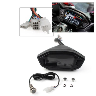 Lcd Led Digital Odometer Speedometer Gauge 14000R/min Universal Motorcycle us Foto 1 de 4