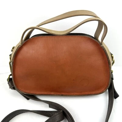 Madewell Sydney Crossbody Bag Zip Top Colorblock Cow Leather Handbag Hippie - Image 1 of 4