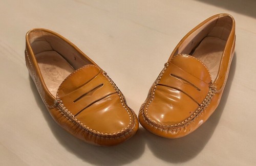 TOD’S Mocassini Tod's in pelle verniciata marrone Gommini Penny taglia 7