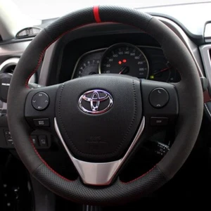 Cubierta personalizada para volante de automóvil gamuza para Toyota RAV4 2013-2019 Corolla Scion iM - Imagen 1 de 6