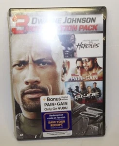 New Sealed DVD 3 Dwayne Johnson Movie Action Pack G.I. Joe Hercules Pain Gain - Picture 1 of 12