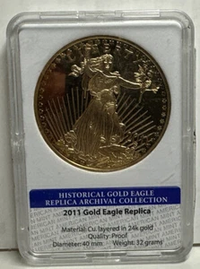 American Mint 2011 Proof Gold Eagle Replica Coin Archival Collection 32g - Picture 1 of 2
