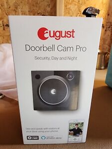 NEW August Doorbell Security Cam PRO (AUG-AB02-M02-G02) Dark Gray -New Open Box 