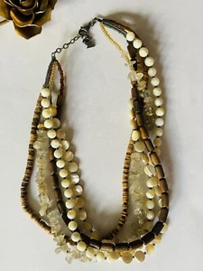 SILPADA Necklace Quartz MOP Sterling Silver N1507 Multi Strand Boho Necklace - Picture 1 of 10