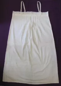 19Jh. ANTIKES DAMEN UNTERWÄSCHE SCHLUPFKLEID HANDARBEIT BAUMWOLLE KENAR STOFF - Bild 1 von 10