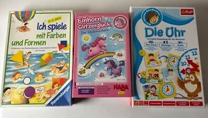 3x Spiel Ravensburger Haba Einhorn Glitzerglück Die Uhr Farben ab 3 Kinderspiel - Bild 1 von 19