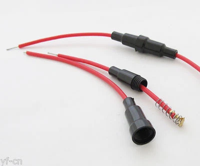 10pcs AGC Glass Fuse Holder Inline Screw Type for 5X20mm Fuse 20AWG Wire Cable - Image 1 of 2