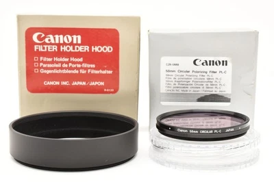 [NEAR MINT in Box] Canon Circular Polarizing Filter 58mm PL-C,Filter Holde JAPAN - Image 1 of 4