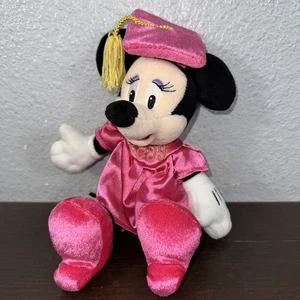 Disney Minnie Mouse Rosa Graduación 2009 Peluche Peluche 9” Gorra y Vestido - Imagen 1 de 5