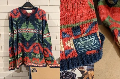 Ralph Lauren GRADE B+" Aztec Native Lightweight Southwestern Jumper 25"PTP (2XL) - Image 1 of 4
