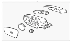 Genuine Kia Mirror Assembly 87610-B0040 - Picture 1 of 2