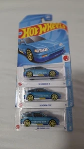 Hot Wheels 1988 '88 Honda CR-X 148/250 HW J-Imports Giappone 10/10 Blu - Foto 1 di 1