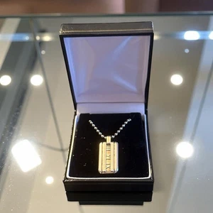 Tiffany & Co Silber DogTag Halskette 925 Atlas Collection Sterlingsilber - Bild 1 von 10