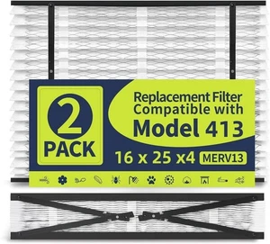 Paquete de 2 filtros de repuesto 413 para purificadores de aire AprilAire 1410 1610 2410 MERV 13 - Imagen 1 de 7