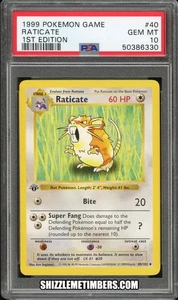 Raticate 40/102 1st Edition Shadowless Base Set - PSA 10 - Picture 1 of 2