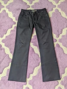 Vintage 90's Y2K Starlette Black Polyester Bootcut Flare Low Rise Pants Size 7 - Picture 1 of 15