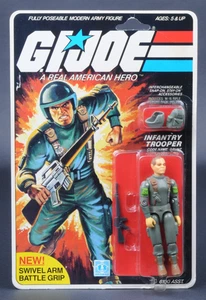 1983 Hasbro GI Joe Series 2 Grunt Straight Arm 20 Explosion Back Swivel Arm MOC - Bild 1 von 16