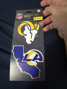 LOS ANGELES RAMS 2 Pack 4x4 Decal Set NFL LICENSED - Picture 1 of 1