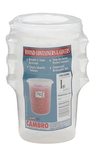 1-Quart Round Food-Storage Container with Lid, Set of 3 - Picture 1 of 1