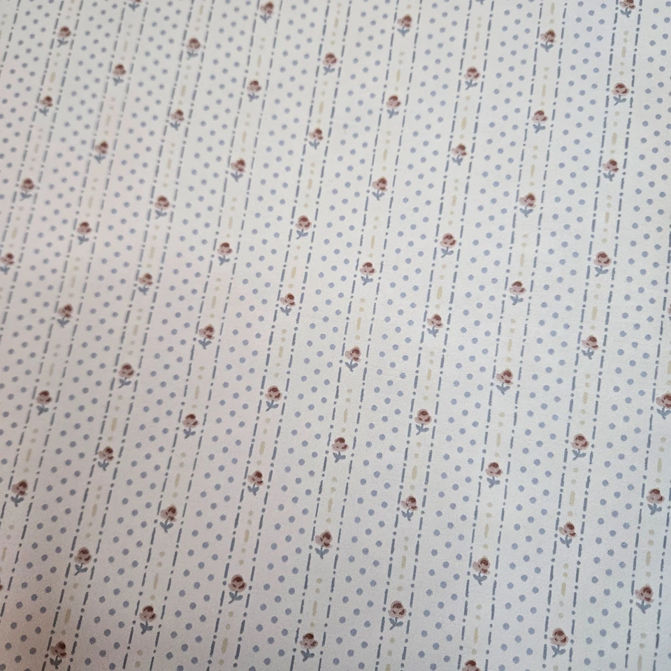 Papel Pintado Vintage Gris Rosa Flor Micro Impresión 30+Pies x 20.4" Foto 1 de 4