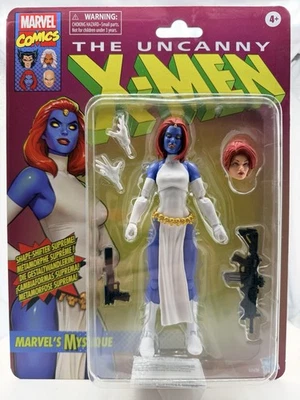 Figura de acción Marvel Comics X-Men serie de cartas retro Mystique escala 6" en stock Foto 1 de 2