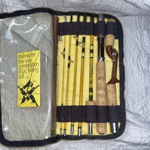 Vintage Eagle Claw Trailmaster 5-fach 8-teilig Angelrute mit Reisekoffer Nr. VM8TM - Bild 1 von 8