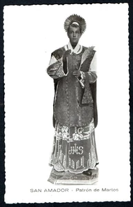 Tarjeta sagrada antigua postale de San Amador santino imagen pieuses estampa - Imagen 1 de 1