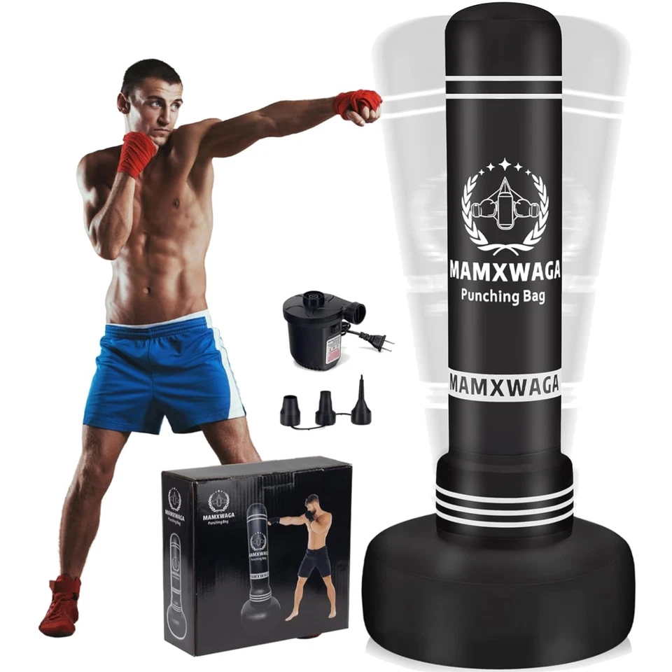 Boxsack stehende 180cm mit Pumpe Erwachsene Kinder Boxtraining - Bild 1 von 1