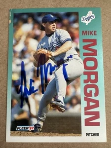 MIKE MORGAN 1992 Fleer #465 Autographed SIGNED Card LOS ANGELES DODGERS - Picture 1 of 2