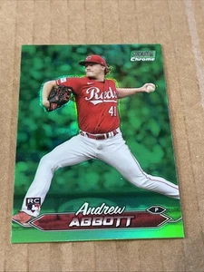 2024 Topps Stadium Club Chrome Andrew Abbott Green SP RC Rookie #53 Reds SB - Bild 1 von 2