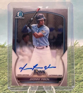 2023 Bowman Chrome- JHONNY PIRON -1st Bowman AUTO- Tampa Bay Rays - Picture 1 of 2