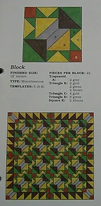 Indian Meadows Quilt Pattern Spinning Spools w/uncut plastic mylar templates - Picture 1 of 3
