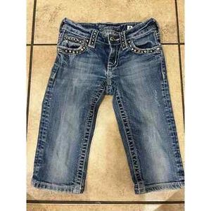 Miss Me Girls Denim Capris Size 8 - Picture 1 of 7