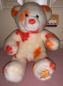 Build A Bear Seasons Of Hugs Herbst 2009 - Plüschbär mit orangefarbenen Blättern; mit Etikett - Bild 1 von 11