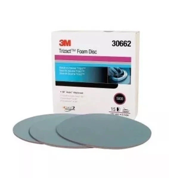 Trizact 3M 30662 Hookit 6" 5000 Grit Foam Disc