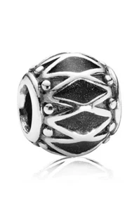 Autentico Bracciale Pandora Argento Smalto Nero Ritmo di Vita Charm Perline Ciondolo 4Bracciale - Foto 1 di 15