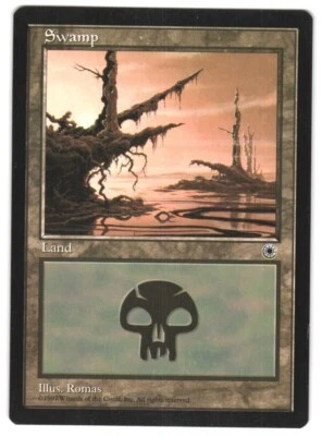 MTG Portal POR Swamp #204 Vintage Romas Kukalis Artwork Unplayed - Image 1 of 2