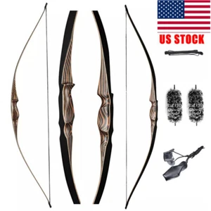 20-70lb Archery Handmade Traditional Recurve Bow Hunting Longbow Laminated Limbs - Picture 1 of 17