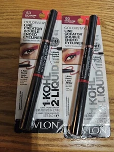 REVLON Liquid Eyeliner Smoky Kohl Pencil ColorStay Line Creator Eyeliner 2 Pack - Picture 1 of 5
