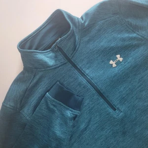 Under Armour Cold Gear Loose Fit Quarter Zip Mock Neck Teal Top Men's XL - Picture 1 of 7