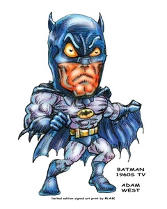 8x10 Signed Ltd. Edition ADAM WEST 60S BATMAN Superfreek Print by RAK - Picture 1 of 2